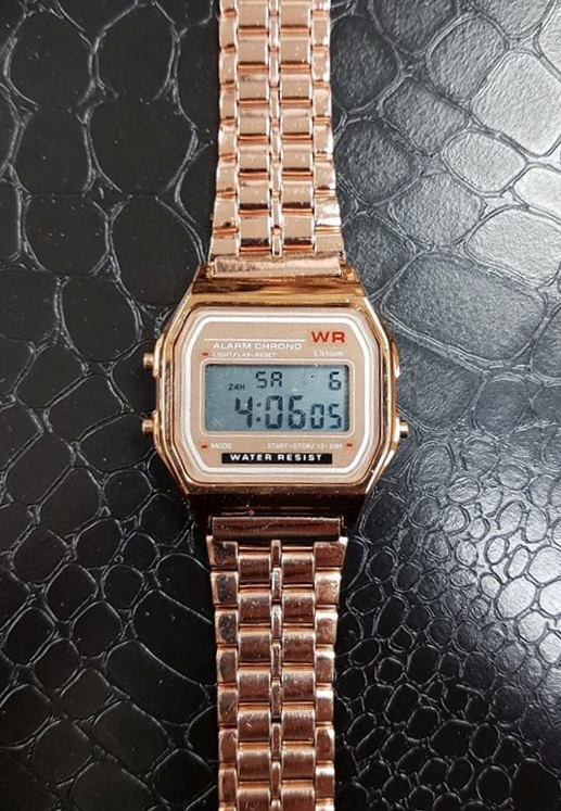 Orologio Da Polso Uomo Donna Digitale Quarzo Moderno Rose Gold Rame lac