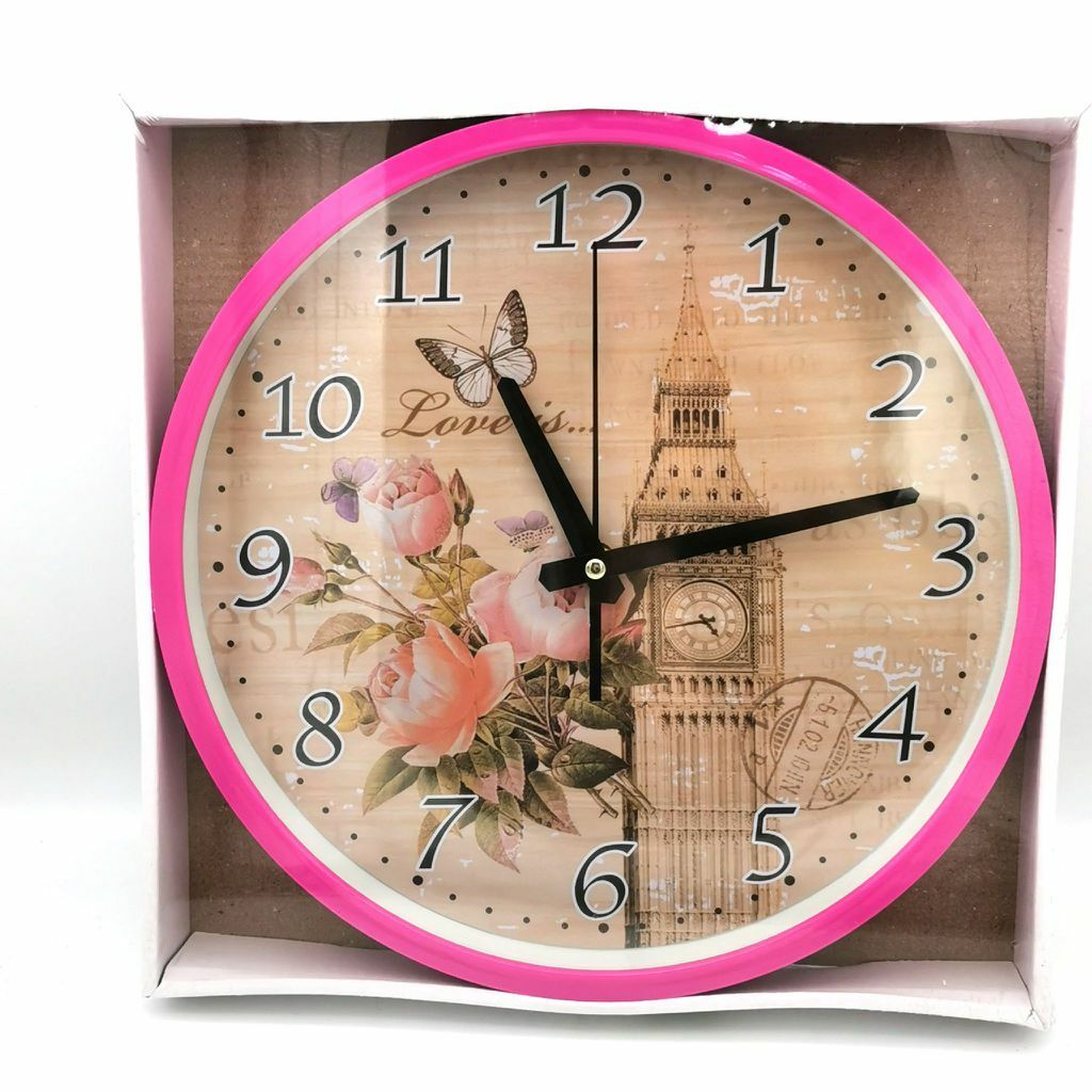 Orologio Da Parete Tondo Quarzo Muro London Love Dimensioni 30cm sus